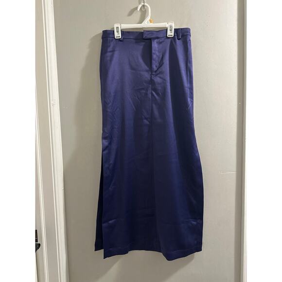 by anthropologie purple both‎ side slit maxi skirt size US 2 - Picture 1 of 8